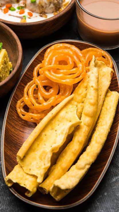 Fafda Jalebi - vegetarian Indian dish by Jams's Kitchen, Edmonton